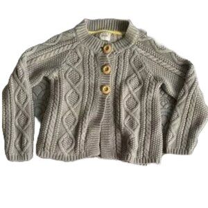 Mini Boden Gray Cable Knit Sweater